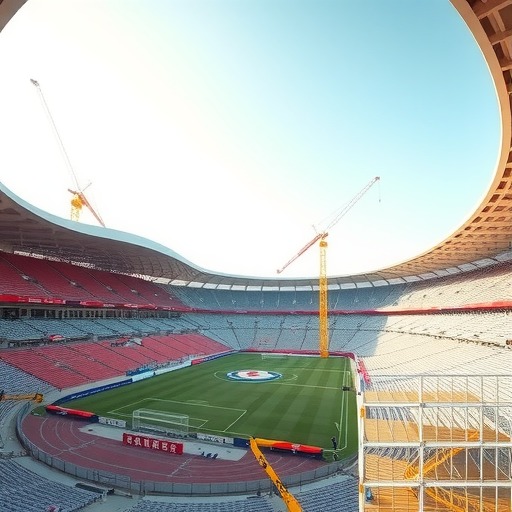 江西抚州：体育中心体育场焕新升级