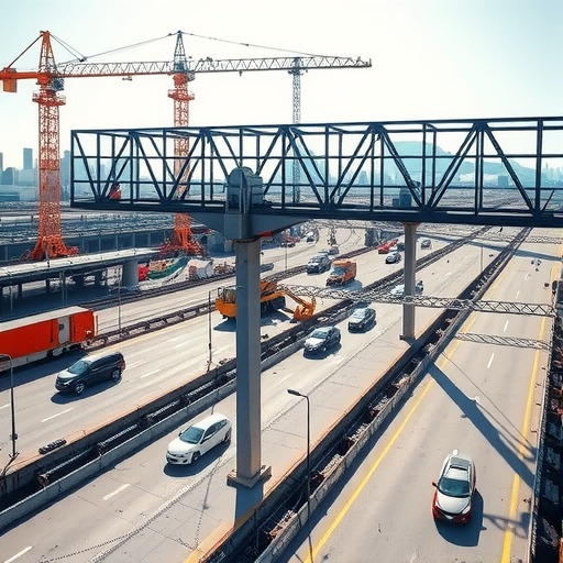 跨路桁架精准就位，管廊建设再启新程