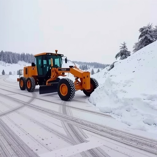 除雪作业，徐工平地机保障道路出行(图1)
