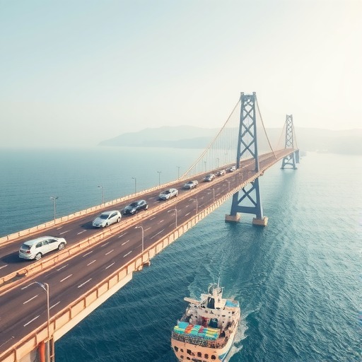 国内首座公路、铁路同层跨海大桥通车(图1)