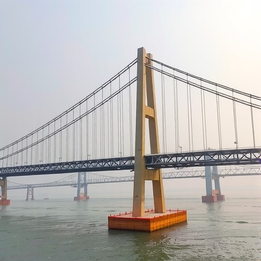 世界首座高低塔采用无桩基础设计大跨度悬索桥桐梓河特大桥通车(图1) 世界首座高低塔采用无桩基础设计大跨度悬索桥桐梓河特大桥通车(图1)