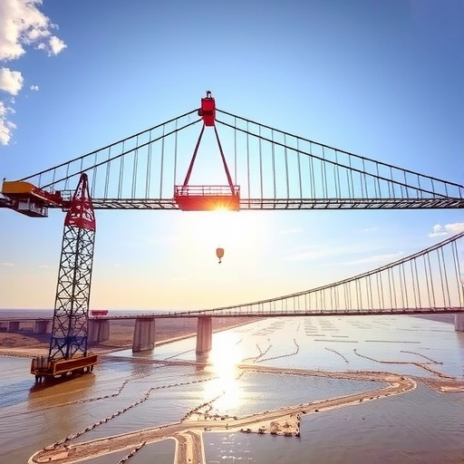 国内规模最大！徐工超级起重机架起黄河上的“彩虹桥”(图2)