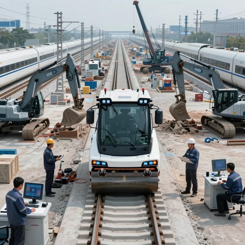 智慧施工 科技赋能！柳工无人驾驶压路机助力包银高铁高品质建设(图1)