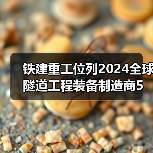 铁建重工位列2024全球隧道工程装备制造商5强第一、中国工程机械专业化制造商50强第一（图1）