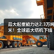 最大起重能力达2.3万吨米！全球最大塔机下线交付（图1）