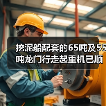 挖泥船配套的65吨及55吨龙门行走起重机已顺利装船发货(图2) 挖泥船配套的65吨及55吨龙门行走起重机已顺利装船发货(图2)