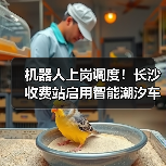 机器人上岗调度!长沙收费站启用智能潮汐车道(图)(图2) 机器人上岗调度!长沙收费站启用智能潮汐车道(图)(图2)