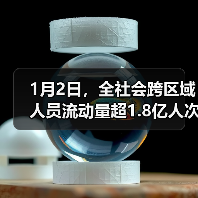 1月2日，全社会跨区域人员流动量超1.8亿人次（图3）