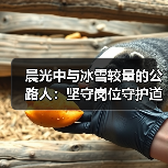 晨光中与冰雪较量的公路人：坚守岗位守护道路畅通（图4）
