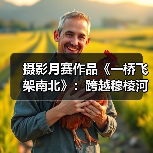 摄影月赛作品《一桥飞架南北》：跨越穆棱河的建设瞬间（图3）