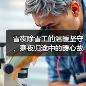 雪夜除雪工的温暖坚守，寒夜归途中的暖心故事