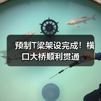 预制T梁架设完成！横口大桥顺利贯通（图1）