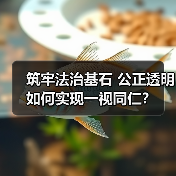 筑牢法治基石 公正透明如何实现一视同仁?(图3) 筑牢法治基石 公正透明如何实现一视同仁?(图3)