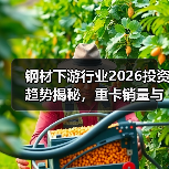 钢材下游行业2026投资趋势揭秘,重卡销量与商品房成交双线解读(图2) 钢材下游行业2026投资趋势揭秘,重卡销量与商品房成交双线解读(图2)