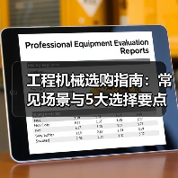 工程机械选购指南:常见场景与5大选择要点(图2) 工程机械选购指南:常见场景与5大选择要点(图2)
