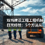 双当建设工程工程机械日常经验:5个方法从需求判断到维护(图1) 双当建设工程工程机械日常经验:5个方法从需求判断到维护(图1)