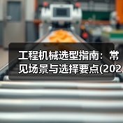 工程机械选型指南:常见场景与选择要点(2025版)(图1) 工程机械选型指南:常见场景与选择要点(2025版)(图1)