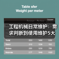 工程机械日常维护:需求判断到使用维护5大核心方法(图4) 工程机械日常维护:需求判断到使用维护5大核心方法(图4)