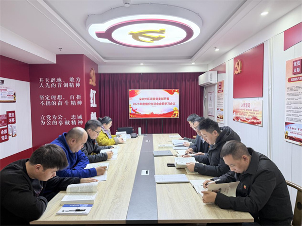 广东深圳外环项目党支部开展组织生活会会前学习